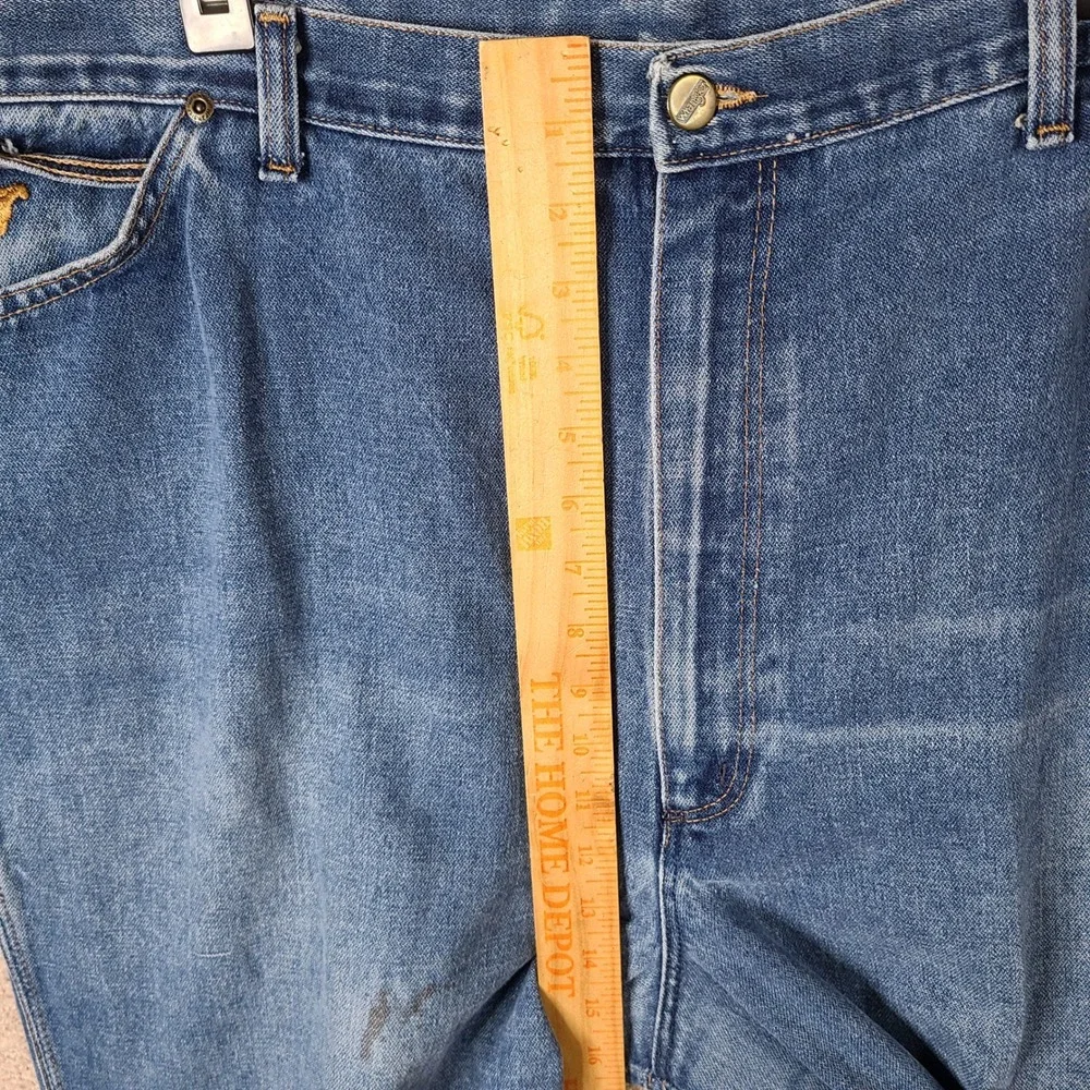 Vintage Wrangler Jeans‎ Womens 42 Blue Denim Western Mom Straight Embroidered